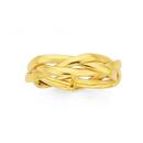 9ct-Gold-Loose-Plait-Dress-Ring-Size-O Sale