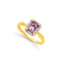 9ct-Gold-Amethyst-Diamond-Ring Sale