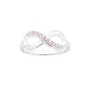 Sterling-Silver-Pink-Cubic-Zirconia-Infinity-Ring Sale