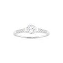 Sterling-Silver-Cubic-Zirconia-Solitaire-on-Cubic-Zirconia-Band Sale