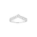 Sterling-Silver-Cubic-Zirconia-V-Shape-Ring Sale