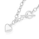 Sterling-Silver-19cm-Oval-Belcher-W-Puff-Heart-FOB-Bracelet Sale