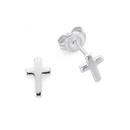 Sterling-Silver-Plain-Cross-Stud-Earrings Sale