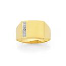 9ct-Gold-Two-Tone-Diamond-set-Gents-Ring Sale
