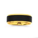 Tungsten-Carbide-Matte-Yellow-Gold-Plate-Edges-Gents-Ring Sale