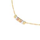 9ct-Gold-Tri-Tone-45cm-Mini-7-Rings-of-Luck-Necklet Sale