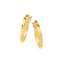 9ct-Gold-10mm-Squared-Twist-Hoop-Earrings Sale