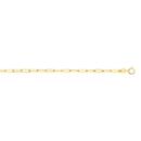 9ct-Gold-19cm-Mini-Flat-Paperclip-Bracelet Sale