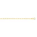 9ct-Gold-19cm-Mini-Flat-Paperclip-Bracelet Sale