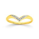 9ct-Gold-Diamond-V-Shape-Ring Sale