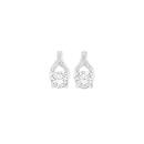 Sterling-Silver-Clear-Cubic-Zirconia-Wishbone-Style-Studs Sale