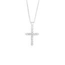 Sterling-Silver-15x25mm-Claw-Cubic-Zirconia-Cross-Pendant Sale