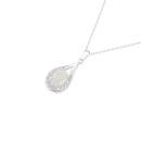 Sterling-Silver-Syn-White-Opal-in-Cubic-Zirconia-Open-Pear-Pendant Sale