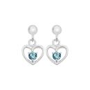 Sterling-Silver-Childs-Blue-Cubic-Zirconia-Heart-Drop-Earrings Sale