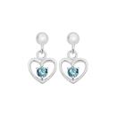 Sterling-Silver-Childs-Blue-Cubic-Zirconia-Heart-Drop-Earrings Sale
