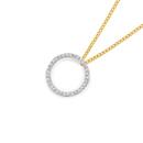 9ct-Gold-Diamond-Circle-Pendant Sale