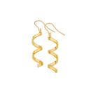 9ct-Gold-Diamond-Cut-Square-Tube-Spiral-Hook-Earrings Sale