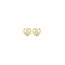 9ct-Gold-Diamond-Heart-Stud-Earrings Sale