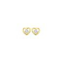 9ct-Gold-Diamond-Heart-Stud-Earrings Sale