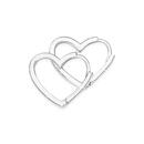 Silver-Polished-Heart-Huggies Sale