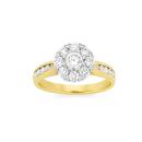 Alora-10ct-Gold-Lab-Grown-Diamond-Cluster-Flower-Ring Sale