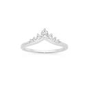Silver-CZ-Tiara-Ring-Size-O Sale