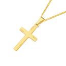 9ct-Gold-Geometric-Patterned-Cross-Pendant Sale