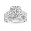 18ct-White-Gold-Diamond-Cushion-Shape-Bridal-Set Sale