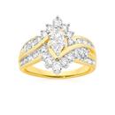 Alora-10ct-Gold-1-13-Carats-TW-Lab-Grown-Diamond-Fancy-Marquise-Cluster-Ring Sale