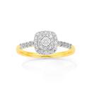 9ct-Gold-Diamond-Cushion-Shape-Ring Sale