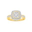 9ct-Diamond-Cushion-Shape-Ring Sale