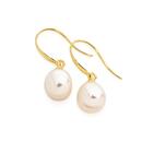 9ct-Gold-Pearl-Hook-Earrings Sale