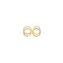 9ct-Gold-Diamond-Interlock-Circle-Stud-Earrings Sale