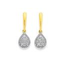 9ct-Gold-Diamond-Pear-Shaped-Drop-Earrings Sale