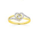 9ct-Gold-Diamond-Heart-Dress-Ring Sale