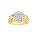 9ct-Gold-Diamond-Cluster-Wrap-Ring Sale