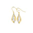 9ct-Gold-Two-Tone-15mm-Open-Swirl-Drop-Earrings Sale