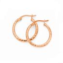 9ct-Rose-Gold-2x15mm-Diamond-cut-Hoop-Earrings Sale