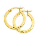 9ct-Gold-15mm-Diamond-Cut-Square-Tube-Hoop-Earrings Sale