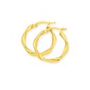 9ct-Gold-3x15mm-Ribbon-Twist-Hoop-Earrings Sale