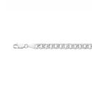 Sterling-Silver-20cm-Fancy-Dia-Cut-Curb-Bracelet Sale