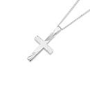 Sterling-Silver-20mm-Diamond-Cut-Ends-Cross-Pendant Sale