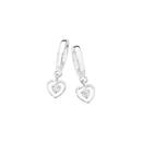 Sterling-Silver-Heart-Frame-Cubic-Zirconia-Drop-Earrings Sale