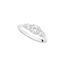 Sterling-Silver-Five-Round-Cubic-Zirconia-Dress-Ring Sale