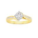 9ct-Gold-Diamond-Round-Cluster-Ring Sale