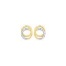 9ct-Gold-Diamond-Double-Circle-Stud-Earrings Sale