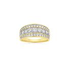 Alora-10ct-Gold-Lab-Grown-Diamond-Three-Row-Band Sale