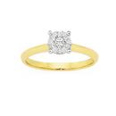 9ct-Gold-Diamond-Round-Cluster-Ring Sale