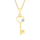 9ct-Gold-Diamond-21-Heart-Key-Pendant Sale