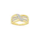 9ct-Gold-Diamond-Four-Row-Crossover-Ring Sale